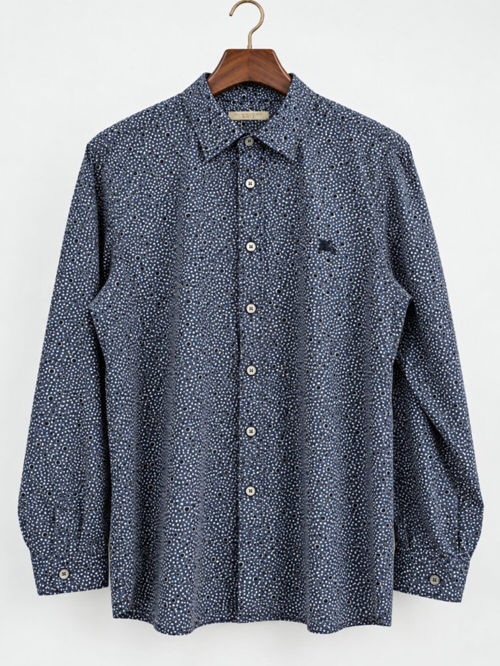 Burberry Printed Cotton Button-Up Shirt Men`s Size XXL